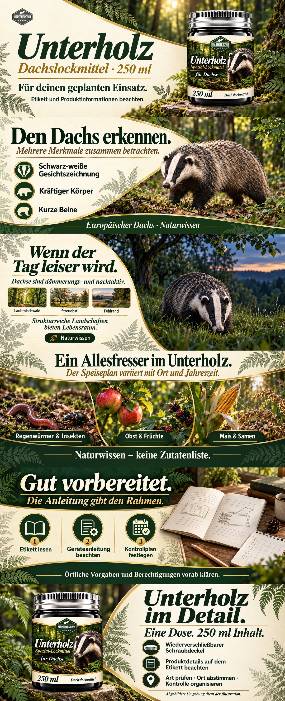Martenbrown Unterholz – Atrayente para tejones, 250 ml