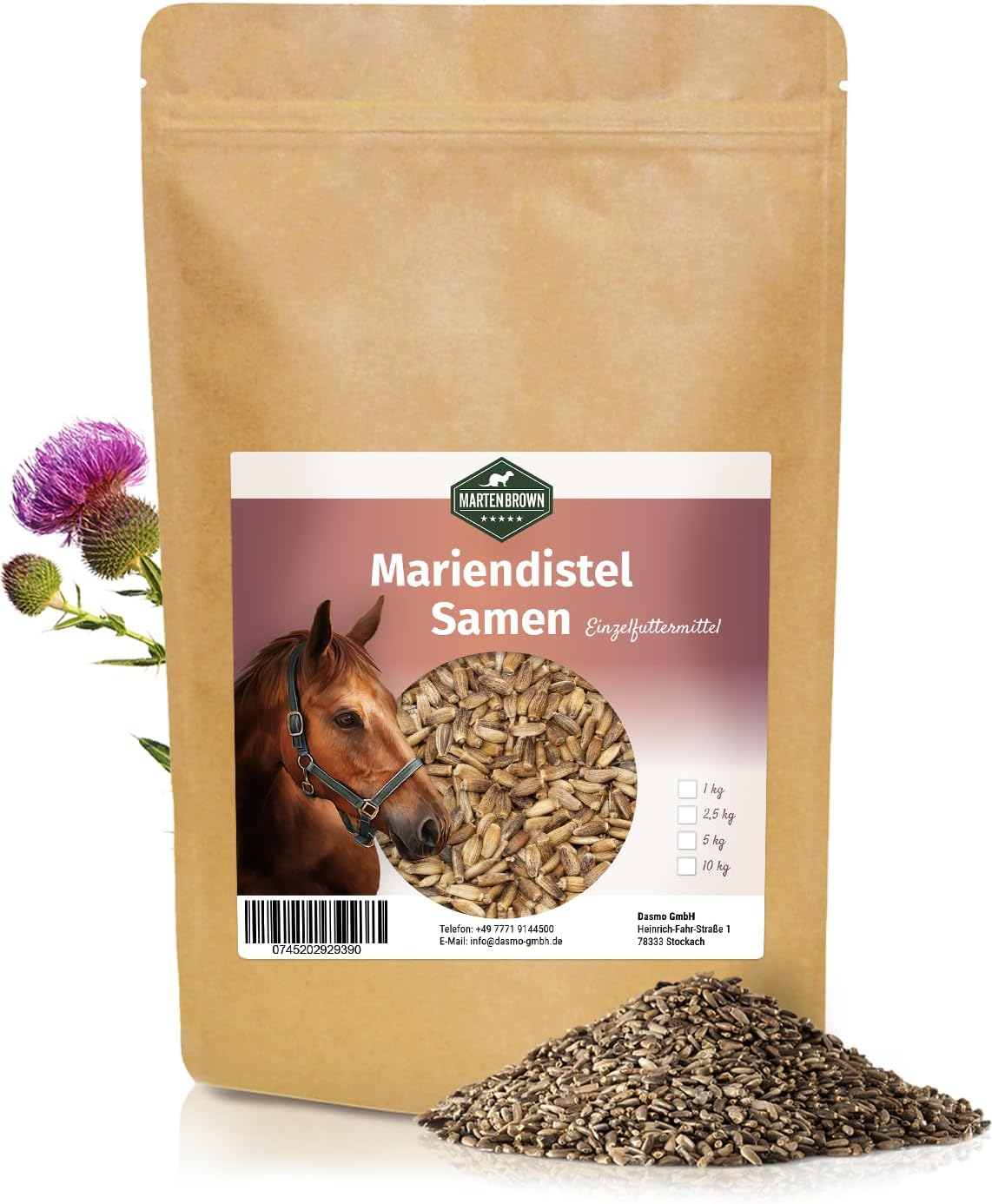 Martenbrown® Mariendistelsamen für Pferde, Hunde und Katzen