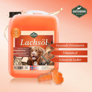 Martenbrown® Lachsöl für Hunde, Katzen und Pferde