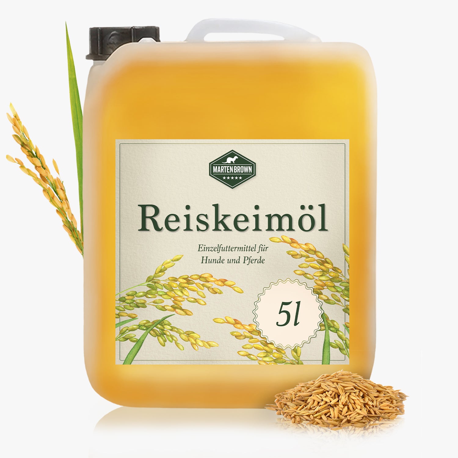 Martenbrown® Reiskeimöl für Pferde, Hunde und Esel