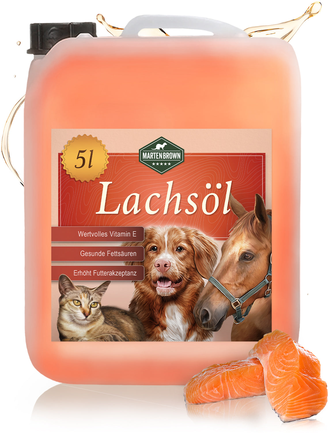 Martenbrown® Lachsöl für Hunde, Katzen und Pferde
